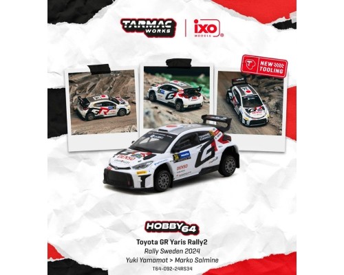 Tarmac Works Toyota Yaris GR Rally2 #34 Rally Sweden T64-092-24RS34