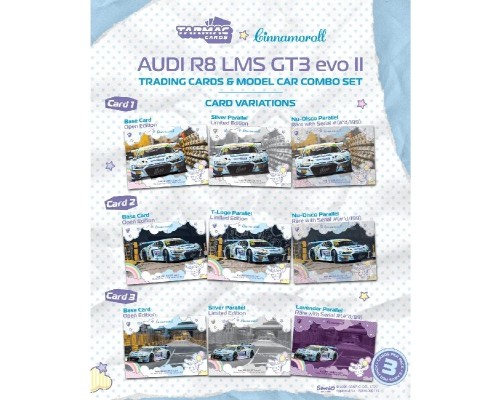 Tarmac Works Audi R8 LMS GT3 EVO II #36 Uno Racing Macau GT with Diorama and Card T64-043-25MGP36