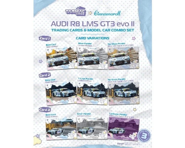 Tarmac Works Audi R8 LMS GT3 EVO II #36 Uno Racing Macau GT with Diorama and Card T64-043-25MGP36