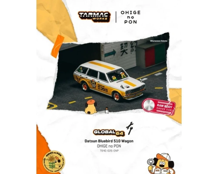 Tarmac Works Datsun Bluebird 510 Wagon Ohige no Pon T64G-026-ONP