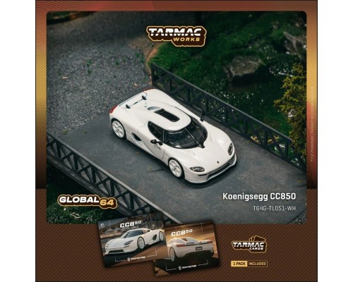 Tarmac Works Koenigsegg CC850 White T64G-TL051-WH