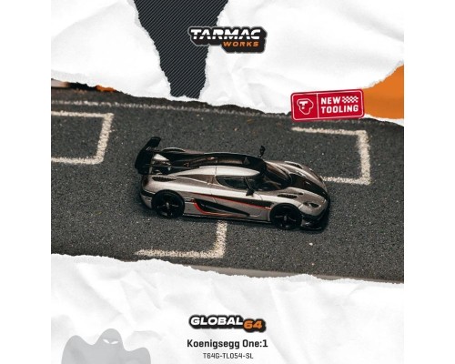 Tarmac Works Koenigsegg One:1 Silver T64G-TL054-SL