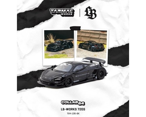 Tarmac Works McLaren LB-Works 720S Black T64-106-BK