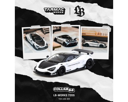 Tarmac Works McLaren LB-Works 720S White T64-106-WH