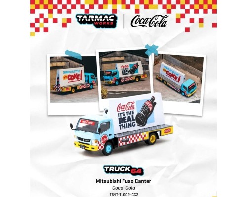 Tarmac Works Mitsubishi Fuso Canter Advertisement Truck Coca-Cola T64T-TL002-CC2