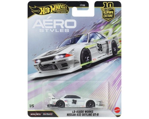 Hot Wheels Premium Car Culture Aerostyles LB-Kaido Works Nissan R32 Skyline GT-R JKF05