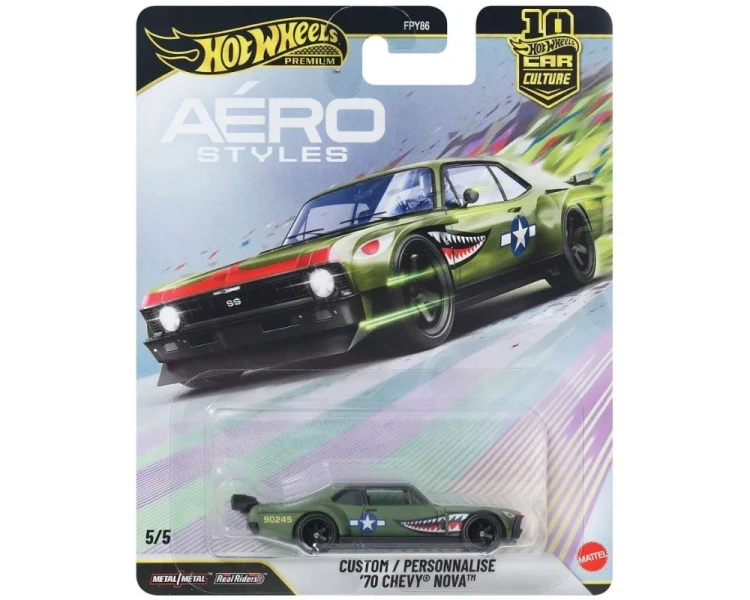 Hot Wheels Premium Car Culture Aerostyles Custom 70 Chevy Nova JKF37