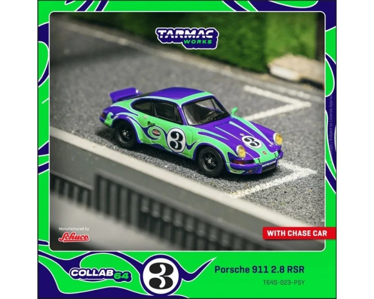 Tarmac Works Porsche 911 2.8 RSR #3 Psychodelic T64S-023-PSY
