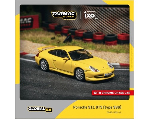 Tarmac Works Porsche 911 GT3 996 Yellow T64G-069-YL
