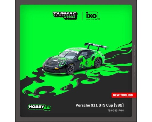 Tarmac Works Porsche 911 GT3 Cup 992 Fire Monkey Motorsport T64-093-FMM