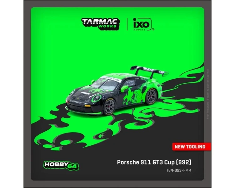 Tarmac Works Porsche 911 GT3 Cup 992 Fire Monkey Motorsport T64-093-FMM