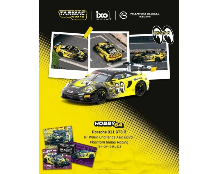Tarmac Works Porsche 911 GT3 R GT World Challenge Asia 2025 Phantom Global Racing T64-084-25FUJ13