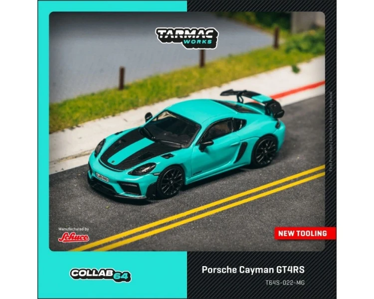 Tarmac Works Porsche Cayman GT4RS Mint Green T64S-022-MG