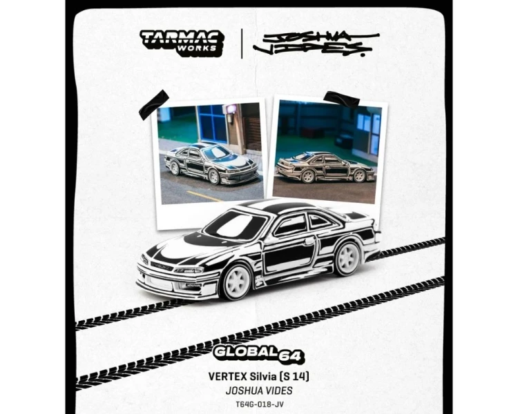 Tarmac Works Vertex Nissan Silvia S14 Designed by Joshua Vides T64G-018-JV