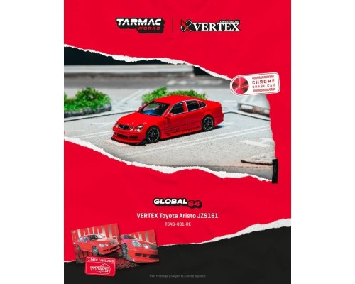 Tarmac Works Vertex Toyota Aristo JZS161 Red T64G-081-RE