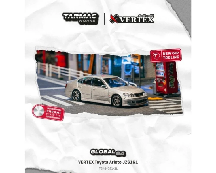 Tarmac Works Vertex Toyota Aristo JZS161 Silver T64G-081-SL