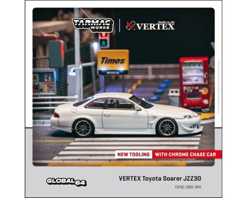 Tarmac Works Vertex Toyota Soarer JZZ30 White T64G-080-WH