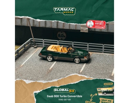 Tarmac Works Saab 900 Turbo Cabriolet Dark Green T64G-067-GR