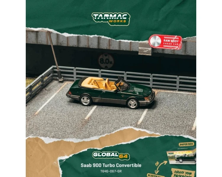 Tarmac Works Saab 900 Turbo Cabriolet Dark Green T64G-067-GR