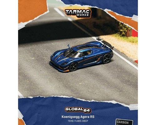 Tarmac Works Koenigsegg Agera RS Dark Blue Carbon Fiber T64G-TL005-DBCF
