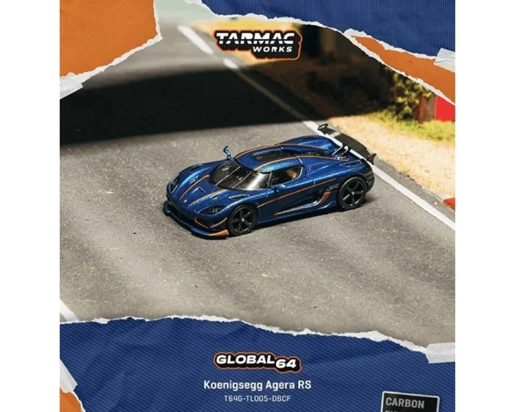 Tarmac Works Koenigsegg Agera RS Dark Blue Carbon Fiber T64G-TL005-DBCF