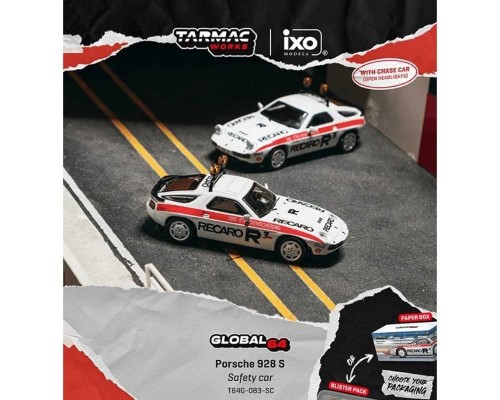 Tarmac Works Porsche 928 S Safety Car White T64G-083-SC