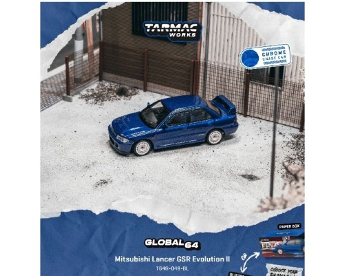Tarmac Works Mitsubishi Lancer GSR Evolution II Blue T64G-049-BL