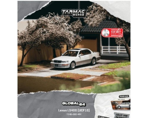 Tarmac Works Lexus LS400 UCF10 Pearl White T64G-082-WH