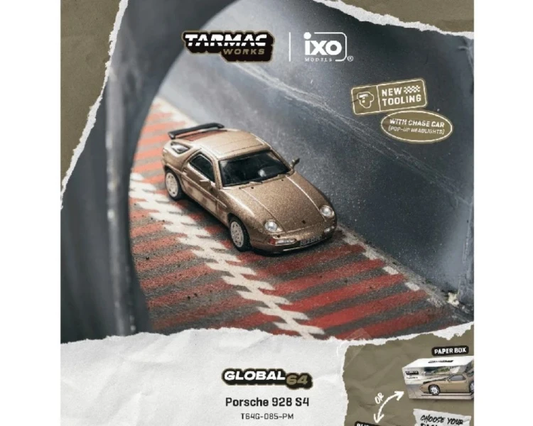 Tarmac Works Porsche 928 S Platinum Metallic T64G-085-PM