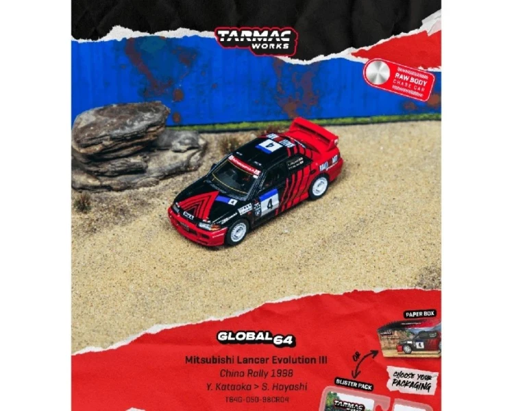 Tarmac Works Mitsubishi Lancer EVO III WRC #4 T64G-050-98CR04