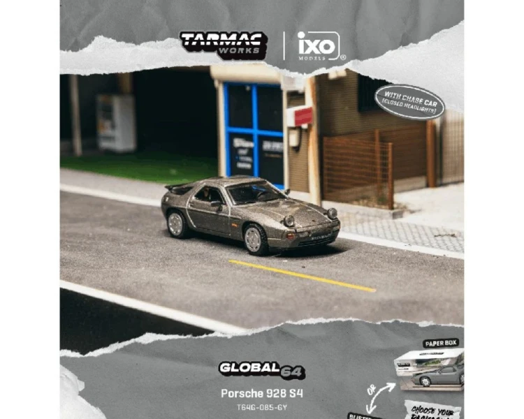 Tarmac Works Porsche 928 S4 Grey Metallic T64G-085-GY