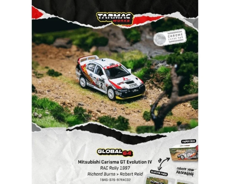 Tarmac Works Mitsubishi Carisma GT Evo IV #2 RAC Rally T64G-076-97RAC02