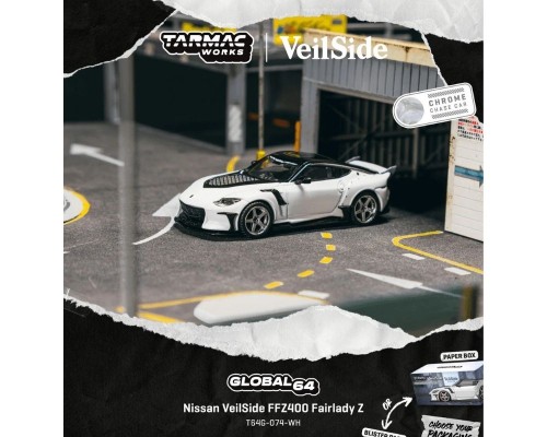Tarmac Works Nissan FFZ400 Veilside Fairlady Z White T64G-074-WH