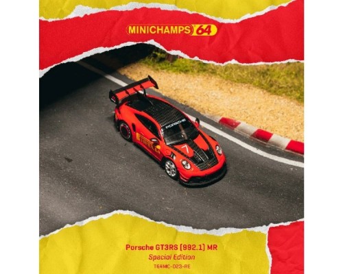 Tarmac Works Porsche GT3 RS (992.1) Manthey Racing Red T64MC-023-RE