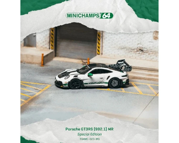 Tarmac Works Porsche GT3 RS (992.1) Manthey Racing White T64MC-023-WG