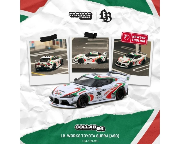 Tarmac Works Toyota Supra A90 LB-Works Castrol Tribute T64-109-WH