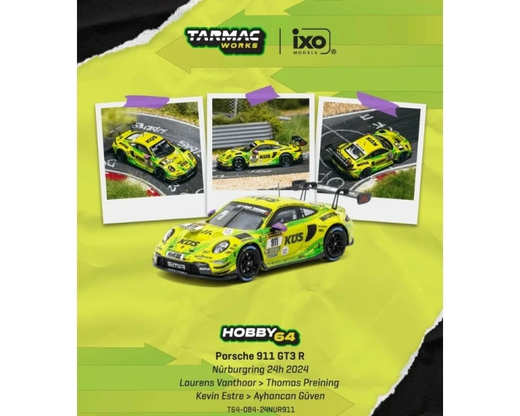 Tarmac Works Porsche 911 (992) GT3 R #911 Nurburgring 24 Hrs T64-084-24NUR911