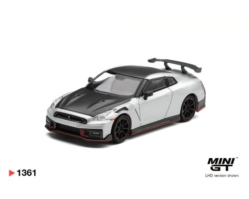 Mini GT #1361 Nissan GT-R R35 Nismo Silver Metallic MGT01361