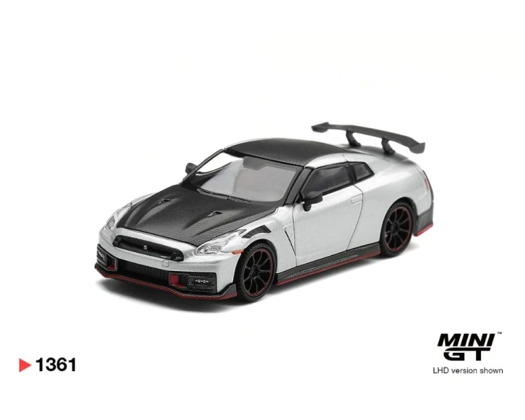 Mini GT #1361 Nissan GT-R R35 Nismo Silver Metallic MGT01361