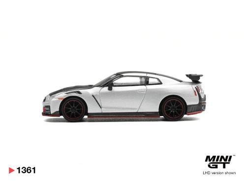 Mini GT #1361 Nissan GT-R R35 Nismo Silver Metallic MGT01361
