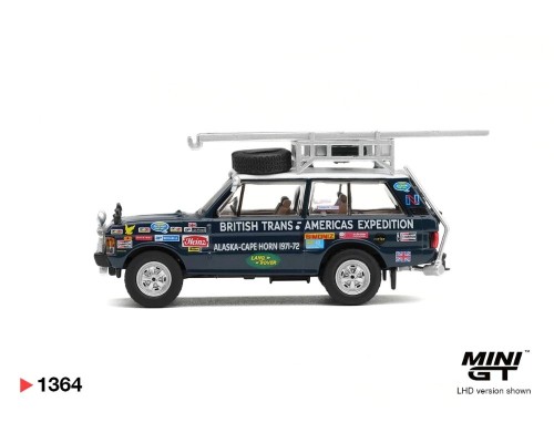 Mini GT #1364 Range Rover British Trans-Americas Expedition Blue MGT01364