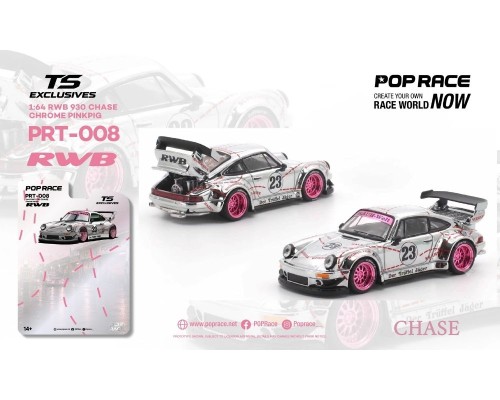 Pop Race Porsche RWB 930 Tokyo Station Exclusives Pink Chrome PRT008
