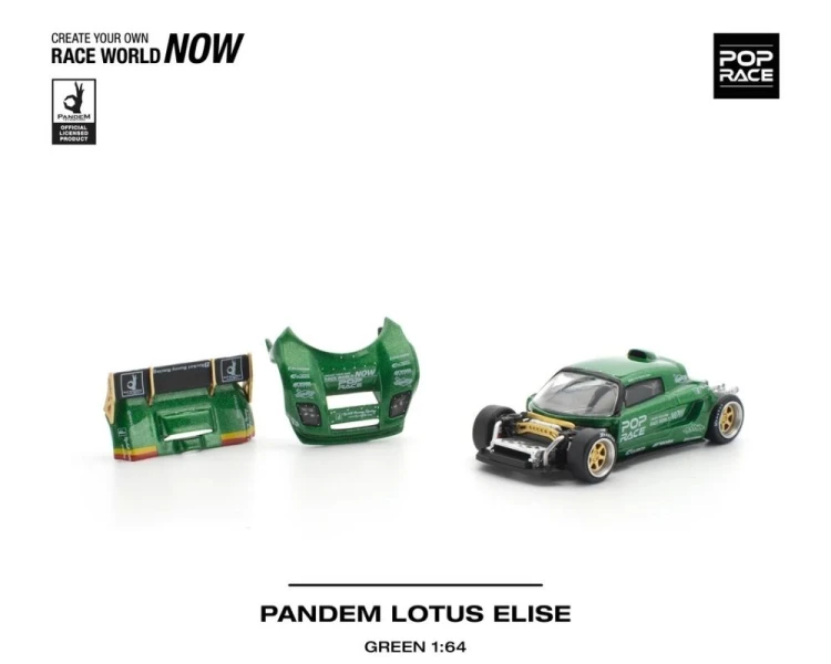 Pop Race Pandem Lotus Elise Green PR640494