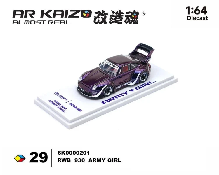 Almost Real Porsche RWB 930 Army Girl Purple 6K0000201