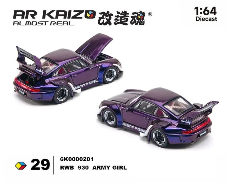 Almost Real Porsche RWB 930 Army Girl Purple 6K0000201