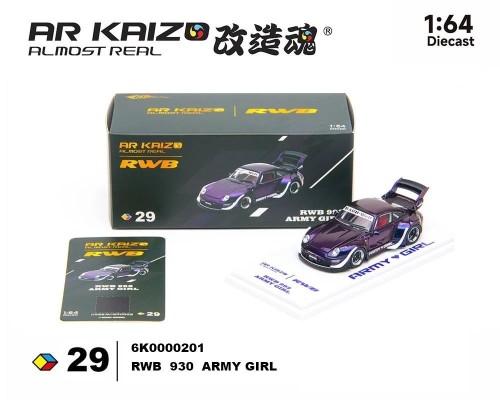 Almost Real Porsche RWB 930 Army Girl Purple 6K0000201