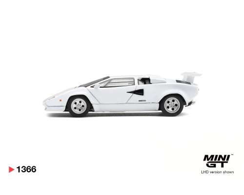 Mini GT #1366 Lamborghini Countach LP500S White MGT01366