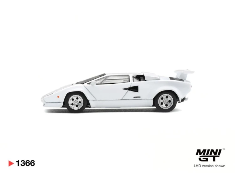Mini GT #1366 Lamborghini Countach LP500S White MGT01366
