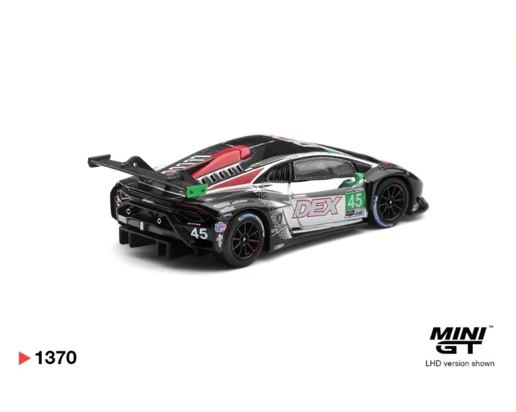 Mini GT #1370 Lamborghini Huracan GT3 EVO2 #45 DEX Wayne Taylor Racing 2025 IMSA Chevrolet Grand Prix MGT01370