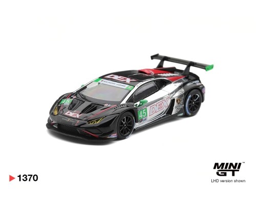 Mini GT #1370 Lamborghini Huracan GT3 EVO2 #45 DEX Wayne Taylor Racing 2025 IMSA Chevrolet Grand Prix MGT01370